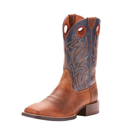 Ariat Sport Sidebet - Western Laarzen Koper / Donkerblauw Heren - 26602-863